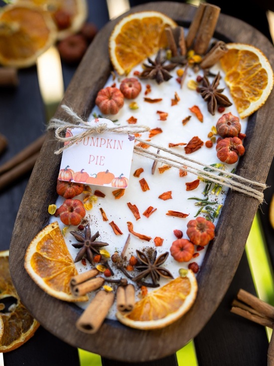 MySunshine Candless Other - Autumn Pumpkin Pie Scented Wax Tablet - White and Orange